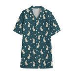 Baby Rabbit Pattern Print Cotton Hawaiian Shirt