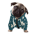 Baby Rabbit Pattern Print Dog Zip Up Hoodie