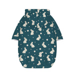 Baby Rabbit Pattern Print Dog Zip Up Hoodie