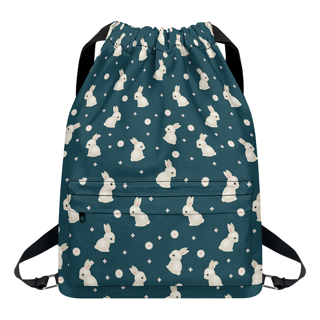 Baby Rabbit Pattern Print Drawstring Backpack