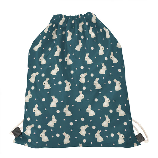 Baby Rabbit Pattern Print Drawstring Bag