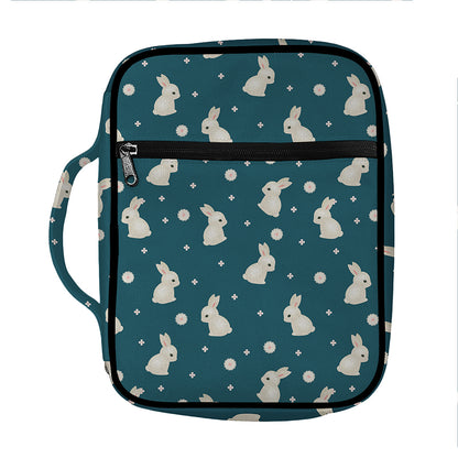 Baby Rabbit Pattern Print Front Pocket Bible Bag