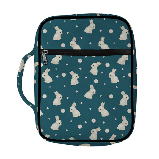 Baby Rabbit Pattern Print Front Pocket Bible Bag