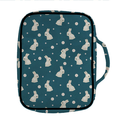 Baby Rabbit Pattern Print Front Pocket Bible Bag