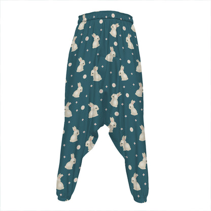 Baby Rabbit Pattern Print Hammer Pants