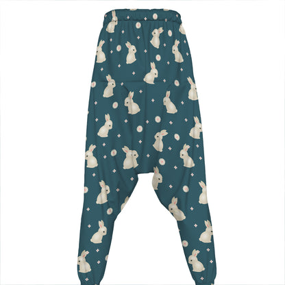 Baby Rabbit Pattern Print Hammer Pants
