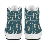 Baby Rabbit Pattern Print High Top Leather Sneakers