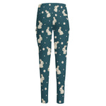 Baby Rabbit Pattern Print High-Waisted Pocket Leggings