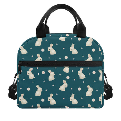 Baby Rabbit Pattern Print Insulated Lunch Bag