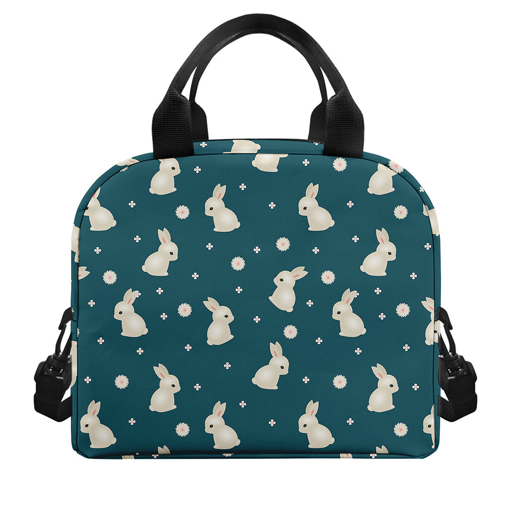 Baby Rabbit Pattern Print Insulated Lunch Bag