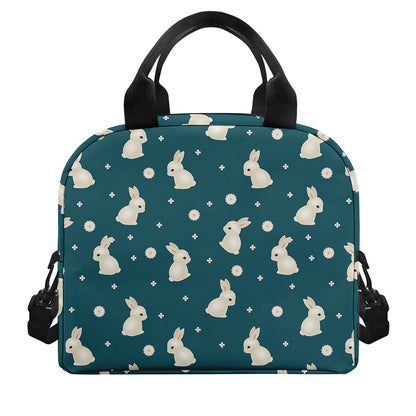 Baby Rabbit Pattern Print Insulated Lunch Bag