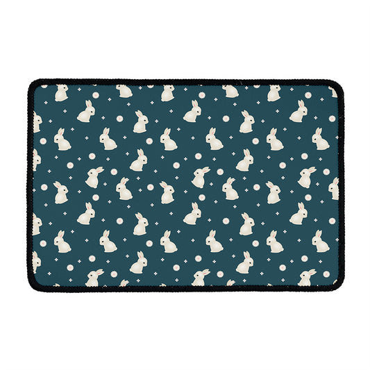 Baby Rabbit Pattern Print Kitchen Mat