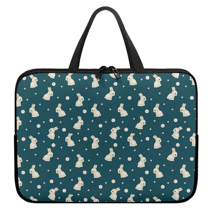 Baby Rabbit Pattern Print Laptop Sleeve With Handle