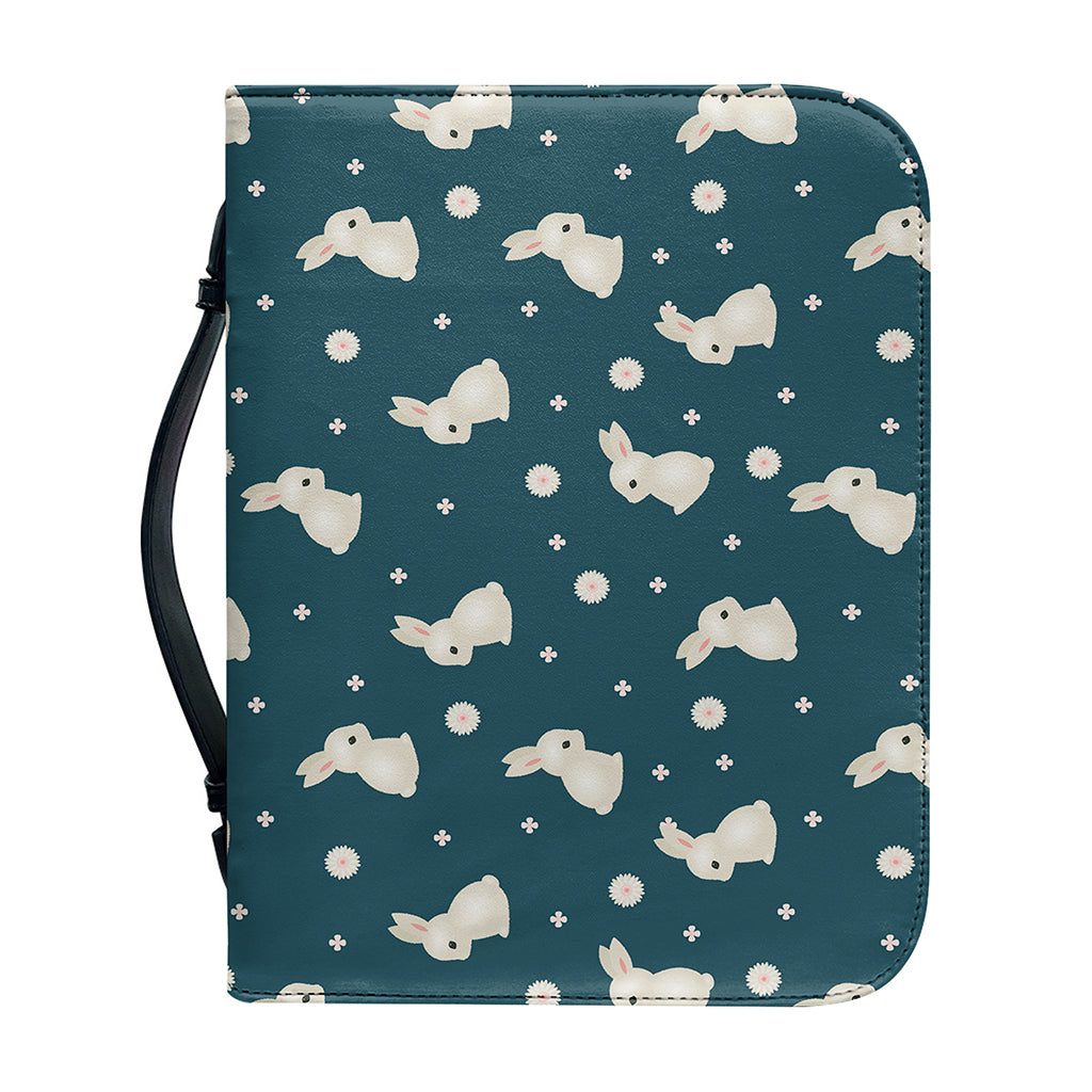 Baby Rabbit Pattern Print Leather Bible Cover