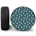 Baby Rabbit Pattern Print Leather Spare Tire Cover