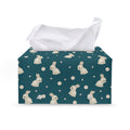 Baby Rabbit Pattern Print Leather Tissue Box Cover