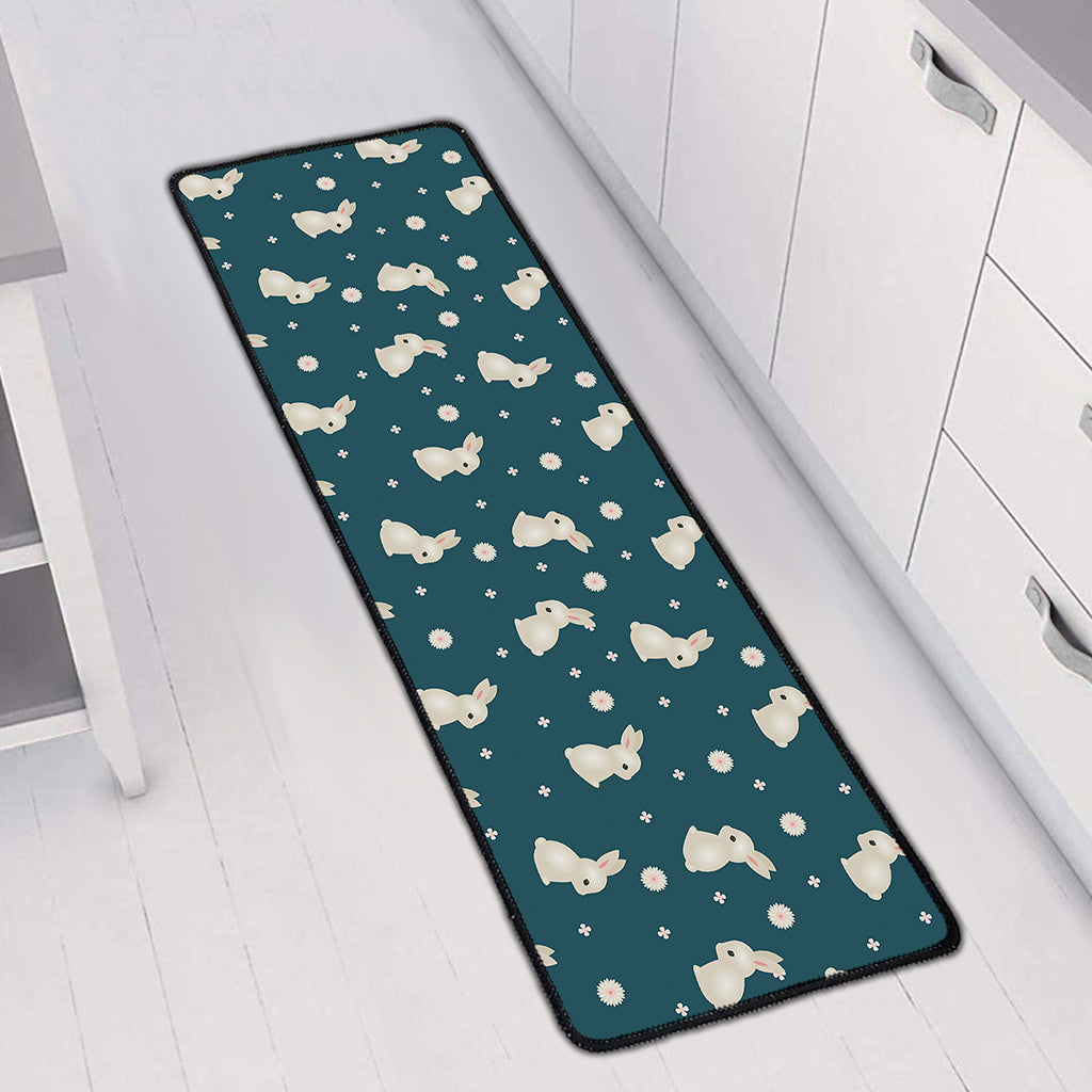 Baby Rabbit Pattern Print Long Kitchen Mat