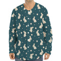 Baby Rabbit Pattern Print Long Sleeve Baseball Jersey