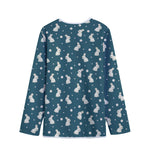 Baby Rabbit Pattern Print Long Sleeve Short Coat