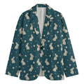 Baby Rabbit Pattern Print Men's Blazer