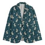 Baby Rabbit Pattern Print Men's Blazer