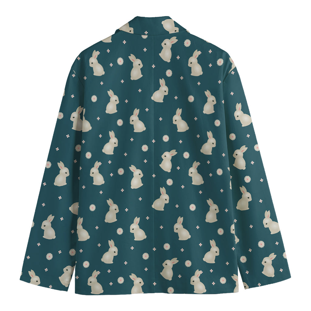 Baby Rabbit Pattern Print Men's Blazer