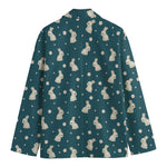 Baby Rabbit Pattern Print Men's Blazer