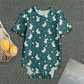 Baby Rabbit Pattern Print Men's Bodysuit