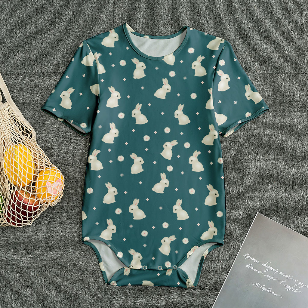 Baby Rabbit Pattern Print Men's Bodysuit