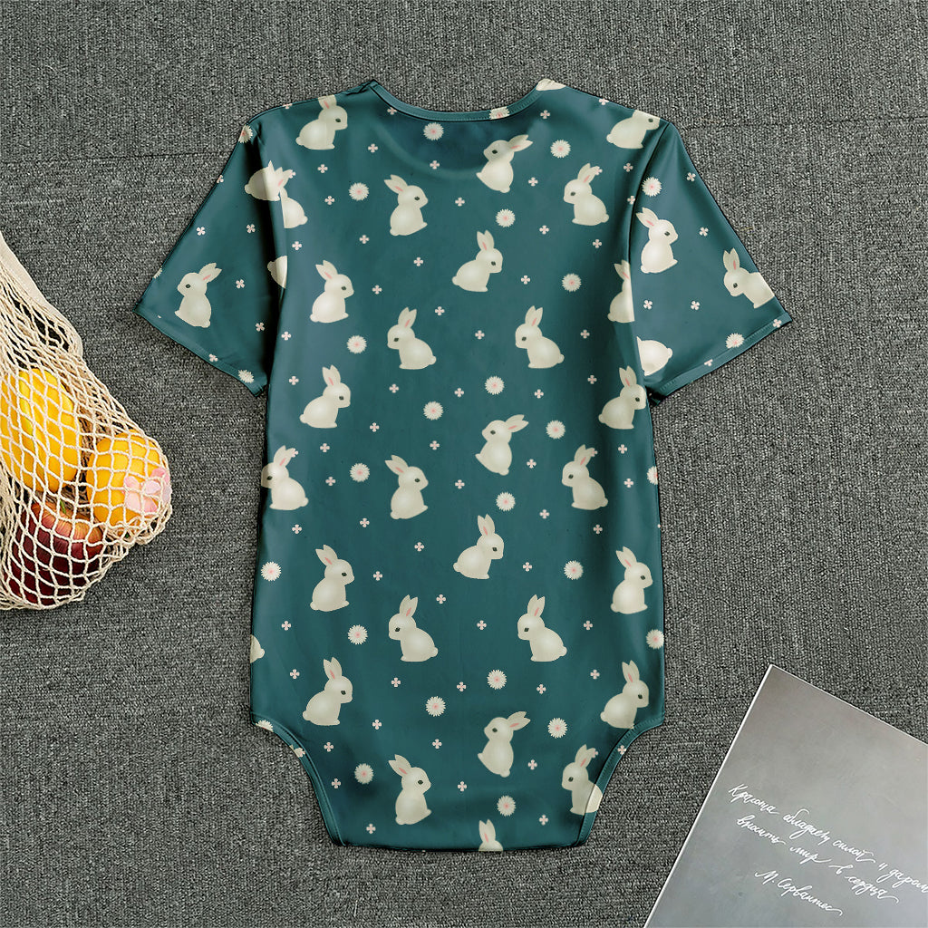 Baby Rabbit Pattern Print Men's Bodysuit