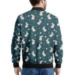 Baby Rabbit Pattern Print Men's Bomber Jacket