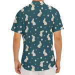 Baby Rabbit Pattern Print Men's Deep V-Neck Shirt