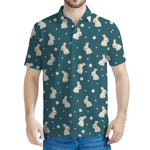 Baby Rabbit Pattern Print Men's Polo Shirt
