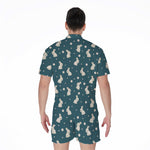 Baby Rabbit Pattern Print Men's Rompers