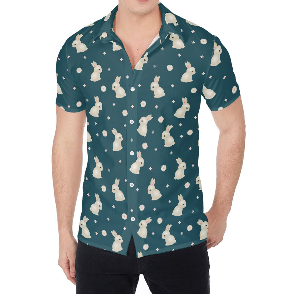 Baby Rabbit Pattern Print Men's Shirt