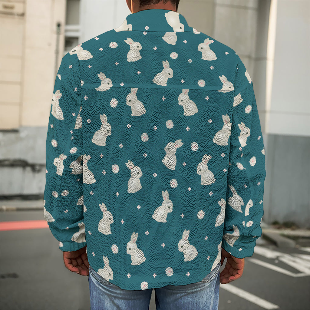 Baby Rabbit Pattern Print Men's Shirt Jacket