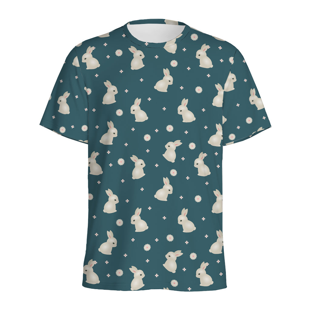Baby Rabbit Pattern Print Men's Sports T-Shirt