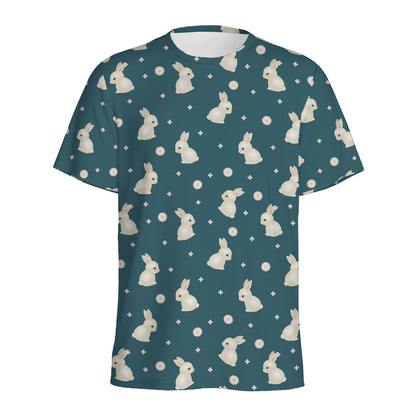 Baby Rabbit Pattern Print Men's Sports T-Shirt