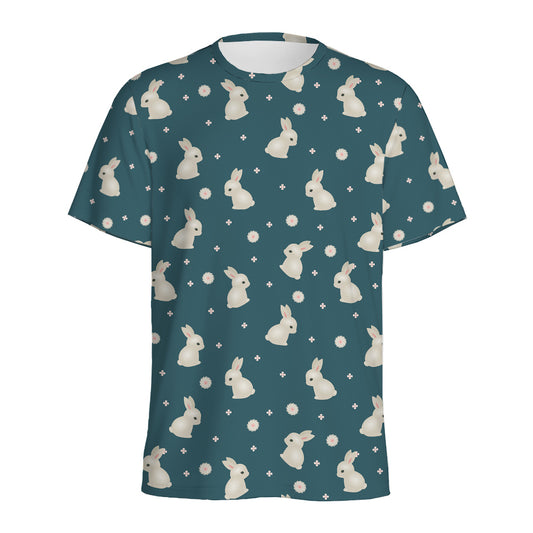 Baby Rabbit Pattern Print Men's Sports T-Shirt