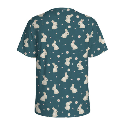 Baby Rabbit Pattern Print Men's Sports T-Shirt