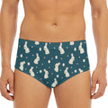 Baby Rabbit Pattern Print Men's Triangle Swim Briefs