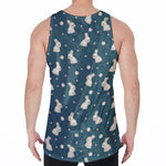 Baby Rabbit Pattern Print Men's Velvet Tank Top