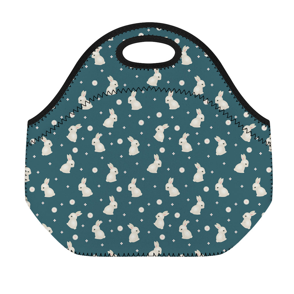 Baby Rabbit Pattern Print Neoprene Lunch Bag
