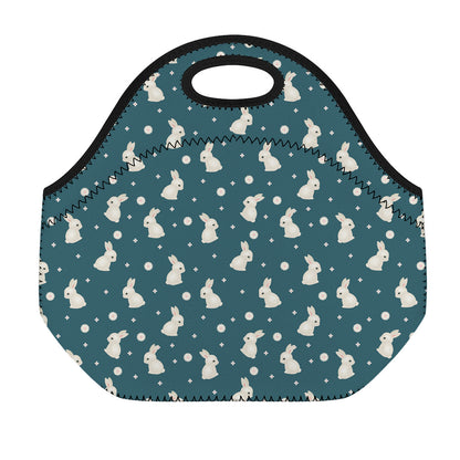 Baby Rabbit Pattern Print Neoprene Lunch Bag