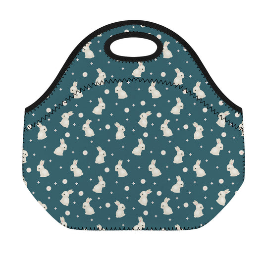Baby Rabbit Pattern Print Neoprene Lunch Bag
