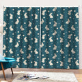 Baby Rabbit Pattern Print Pencil Pleat Curtains