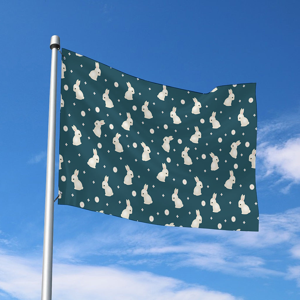 Baby Rabbit Pattern Print Polyester Flag