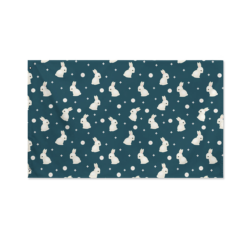 Baby Rabbit Pattern Print Polyester Flag