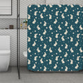 Baby Rabbit Pattern Print Polyester Shower Curtain