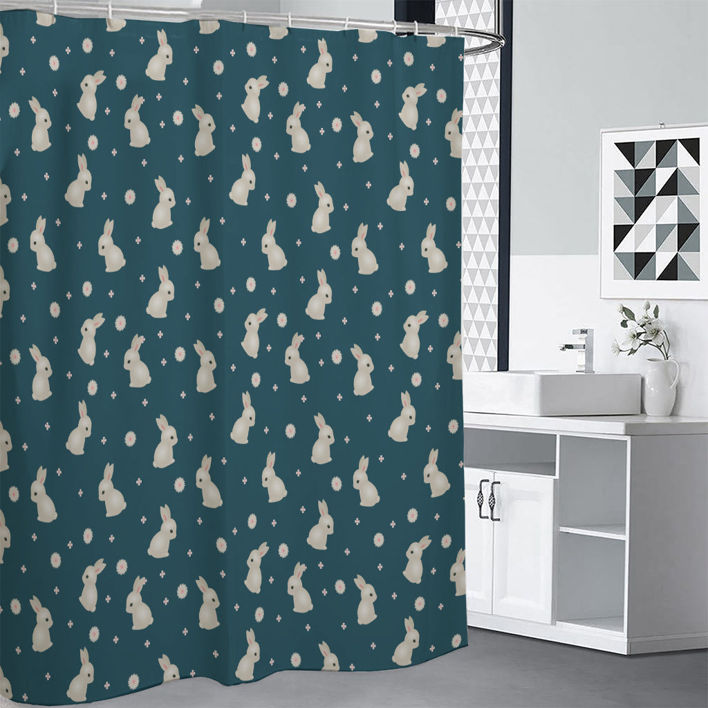 Baby Rabbit Pattern Print Premium Shower Curtain